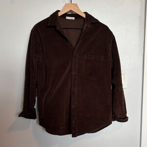 Free People Corduroy Oversized Shirt